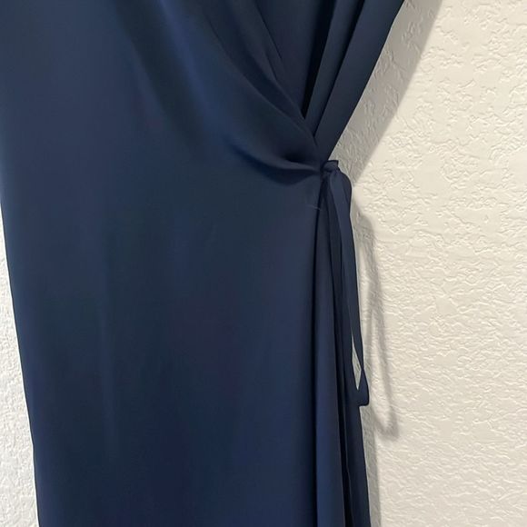 BABATON (Aritzia) Wallace Navy Short Sleeve Wrap Dress, Size XS - Picture 6 of 12